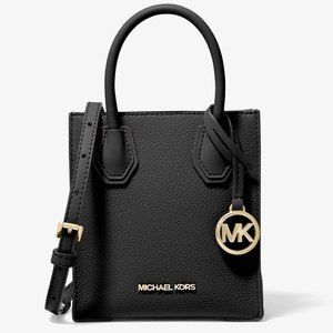 Michael Kors XS Extra Small Shopper Crossbody Bag Leather Black